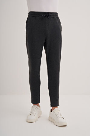 Erkek Slim Fit Pamuk Karışımlı Likralı 2 İplik Eşofman Altı 80420