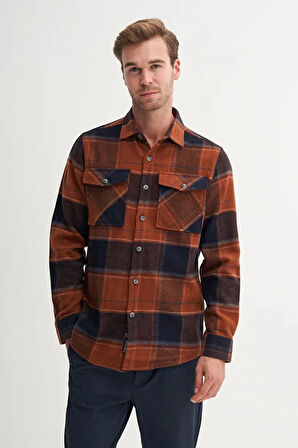 Cazador Regular Fit Cep Detaylı Oduncu Gömlek-20110