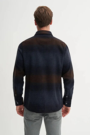 Cazador Regular Fit Cepli Oduncu Desenli Vintage Gömlek-23005