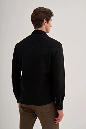 Cazador Regular Fit Süet Cep Detaylı Overshirt Gömlek-20050