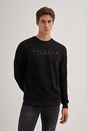 Caz 52350 Bıs.Yk. Sweatshirt,Siyah,L