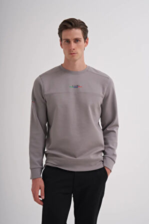 Cazador Regular Fit Scuba Kumaş Pamuk Karışımlı S-line Baskılı Sweatshirt-52380