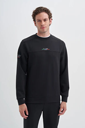 Cazador Regular Fit Scuba Kumaş Pamuk Karışımlı S-line Baskılı Sweatshirt-52380