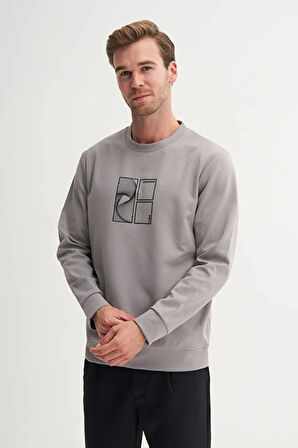 Cazador Dynamic Regular Fit Pamuk Karışımlı Baskılı Scuba Sweatshirt-53290