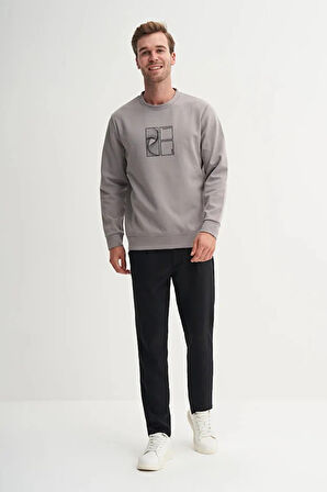 Cazador Dynamic Regular Fit Pamuk Karışımlı Baskılı Scuba Sweatshirt-53290