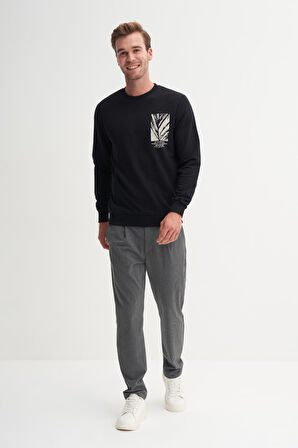 Cazador 53805 Erkek Bisiklet Yaka Sweatshirt