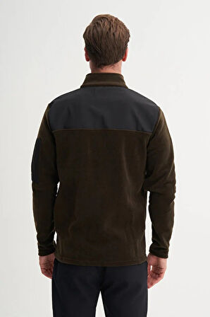 Cazador Regular Fit Basic Polar Kumaş Dik Yaka Sweat Hırka-56380