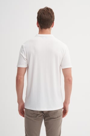Cazador  Polo  T-shirt Erkek Regular Fit  Viskon 42040 Beyaz