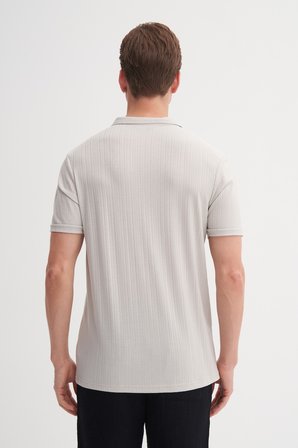 Cazador  Polo  T-shirt Erkek Regular Fit  Viskon 42040 A.Gri