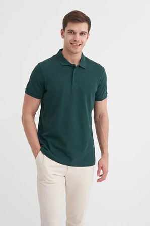 Cazador 46130 Erkek Petrol Polo Yaka Tshirt