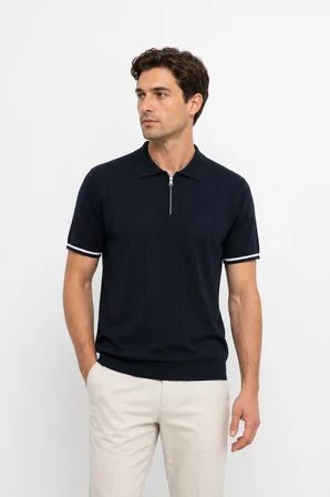 Cazador Erkek Triko Lacivert Polo Yaka Tshirt 34260