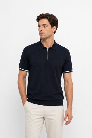 Cazador Erkek Triko Lacivert Polo Yaka Tshirt 34260