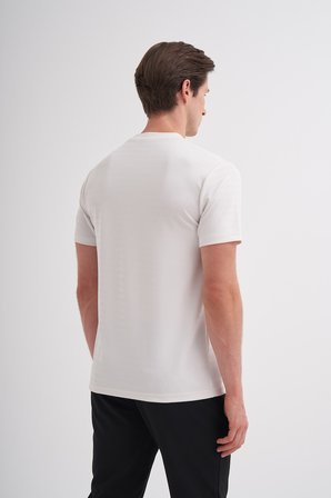 Cazador Bisiklet Yaka Erkek Beyaz T-shirt 40470