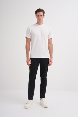 Cazador Bisiklet Yaka Erkek Beyaz T-shirt 40470