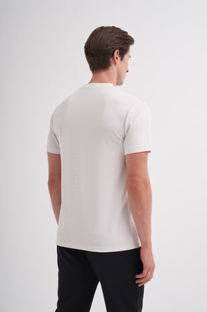 Cazador Bisiklet Yaka Erkek Beyaz T-shirt 40470