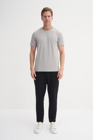 Cazador Bisiklet Yaka Erkek Açık Gri T-shirt 40470