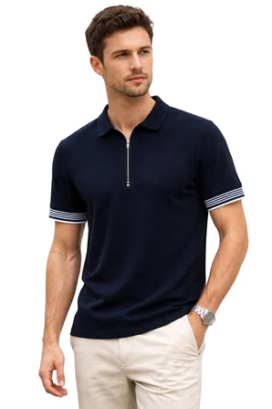 Cazador 44715 Polo Yaka T-shirt Erkek Lacivert Tişört