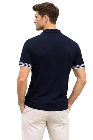 Cazador 44715 Polo Yaka T-shirt Erkek Lacivert Tişört