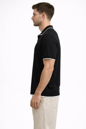 Cazador Erkek Polo Yaka Triko Tshirt 34125 Siyah