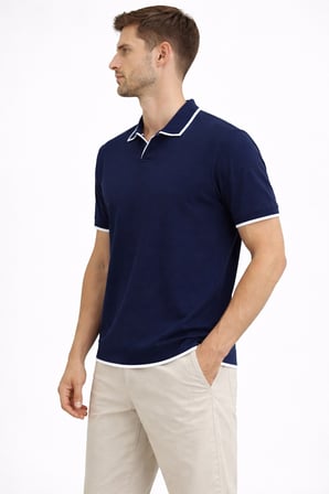 Cazador Erkek Polo Yaka Triko Tshirt 34125 Lacivert