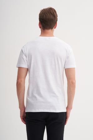 Cazador 42270 Erkek Beyaz Patlı Tshirt