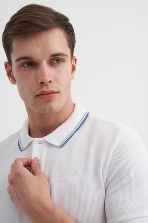 Cazador Erkek Beyaz Polo Yaka Tshirt 42470