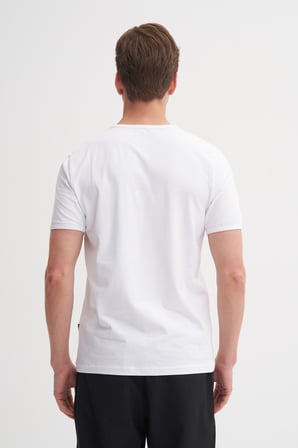 Cazador Erkek Beyaz Bisiklet Yaka T-shirt 46180