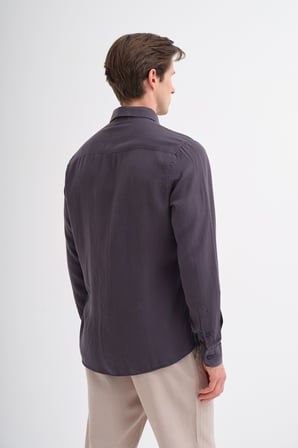 Cazador Erkek Tencel Regular Fit Gömlek Uzun Kol 20610 Antrasit