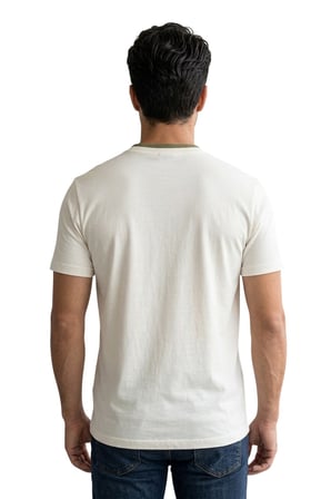 Cazador 44165 Ekru Erkek Bisiklet Yaka Tshirt