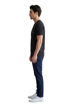 Cazador 44330 Siyah Erkek Bisiklet Yaka Tshirt