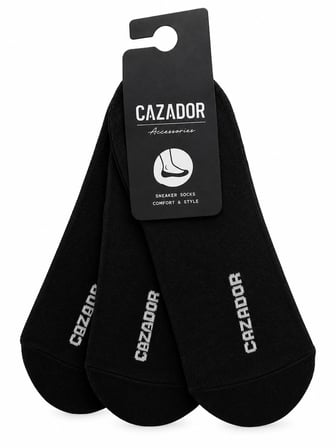 Cazador Erkek 3lü Babet Çorap Siyah