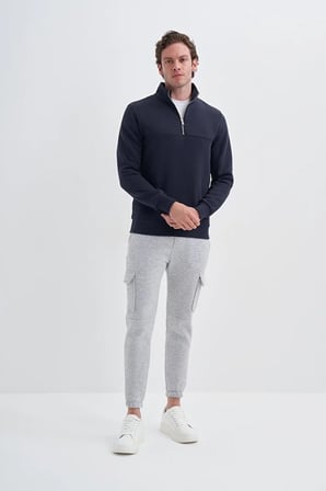 56180 Erkek Dik Yaka Sweat