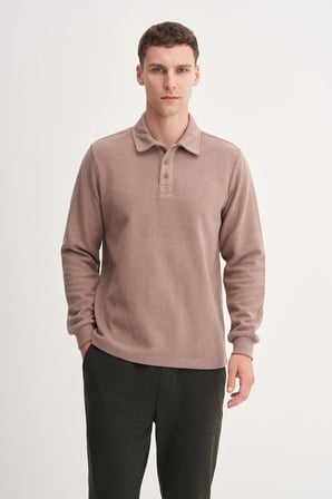 Cazador Caz 56460 Selanik Polo Yk. Sweat Erkek Camel 26kc56460-950