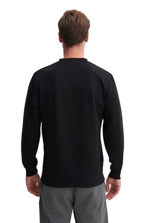 Erkek Siyah Caz 54260 Viskon Basic Sweat Sweatshirt