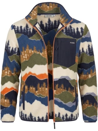 Cazador Erkek İndigo Caz Kürklü Sweat Hırka Sweatshirt 55620