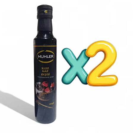 MUHLER %100 Nar Ekşisi 350gr- Cam Şişe (2 Adet X 350gr = 700gr)