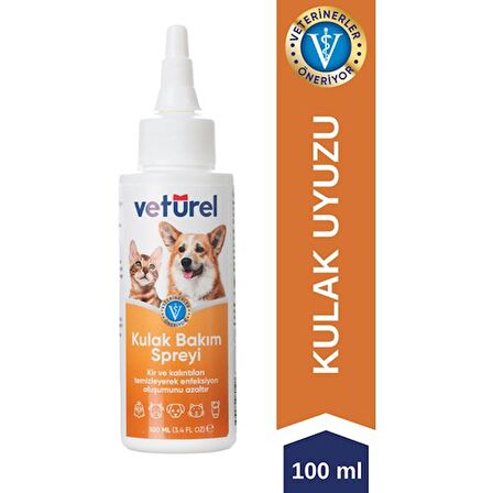 Vetürel Kedi Köpek Kulak bakım Spreyi 100 ml