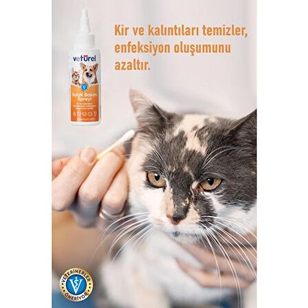 Vetürel Kedi Köpek Kulak bakım Spreyi 100 ml