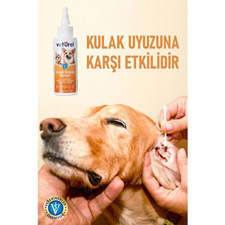 Vetürel Kedi Köpek Kulak bakım Spreyi 100 ml