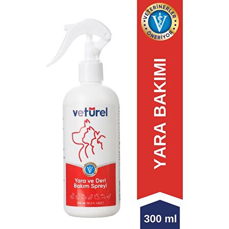 Vetürel Kedi Köpek Yara ve Deri Bakım Spreyi Refil 300 ml