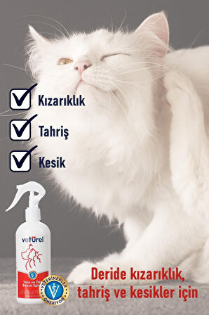 Kedi Köpek Yara Deri Günlük Bakımı Yanık Kızarıklık Tahriş Hot Spot Hipokloröz Yara Spreyi 2x300ml