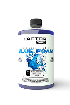 Factor360 Blue Foam Mavi Renkli Oto Yıkama Köpüğü Oto Şampuan 1 L