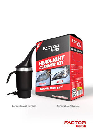 Factor 360 Plastik Far Temizleme ve Parlatma Cihazı (Yalnızca Cihaz) 