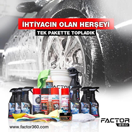 Factor360 - Premium Oto Yıkama Seti Avantajlı Set Paket