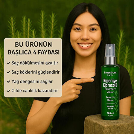 Biberiye Suyu Dökülme Karşıtı Ve Saç Uzamasını Destekleyici Saç Toniği %100 Saf Ve Doğal Saf 100 ml