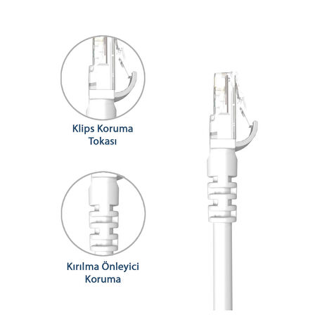 Derkab 1 Metre Cat6 Network-Ağ-Ethernet Kablosu Siyah