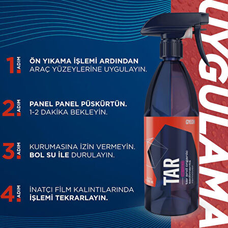 GYEON Q²M Tar REDEFINED Zift Katran Reçine Temizleyici Ve Yapışkan Sökücü - 1000 ml