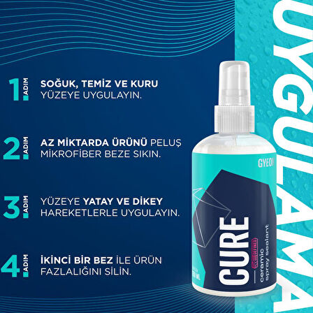 GYEON Q²M Cure REDEFİNED Araç Boya Koruma Ve Bakım Spreyi - 100 ml -Seramik Bazlı Koruyucu Nano Cila