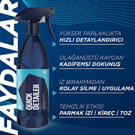 GYEON Q²M QuickDetailer Seramik Bazlı Parlatıcı Yüzey Detaylandırıcı - 1000 ml -Leke Giderici Cila