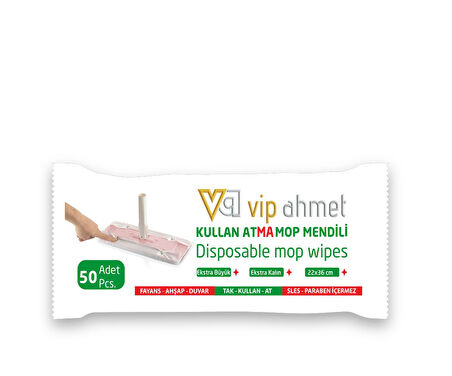 Technow Vip Ahmet VP-519 Kullan At Mop Temizlik Seti+50 Adet Mendil